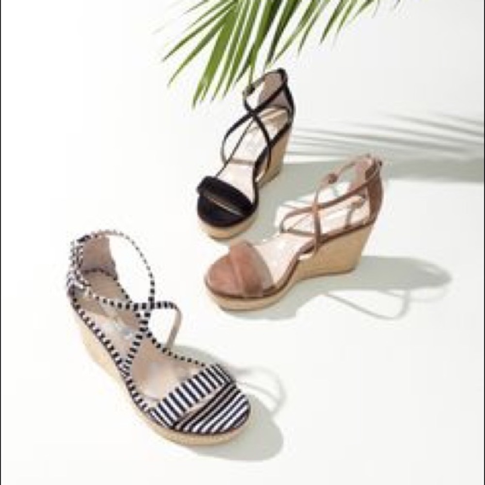 Gorgeous Helen striped espadrilles/wedges, size 39